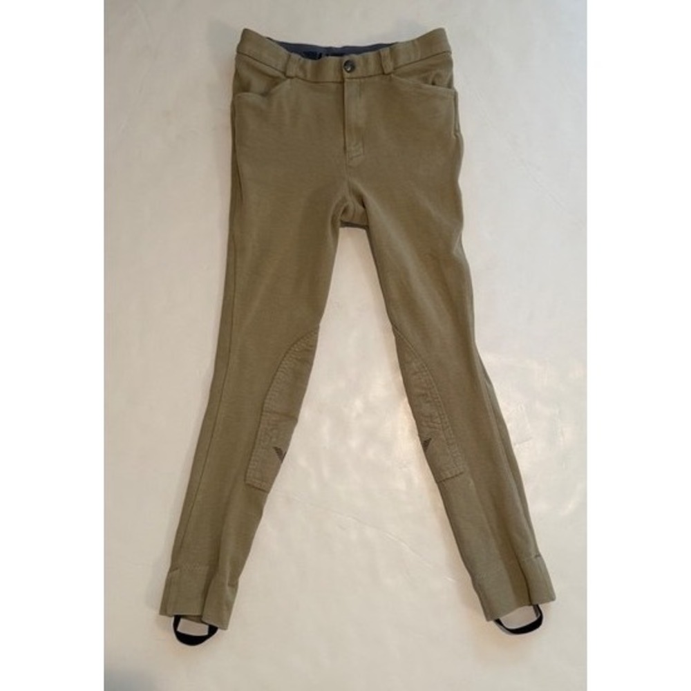 TuffRider Boys Patrol Light Jods Breeches Light Beige Size 12 Equestrian